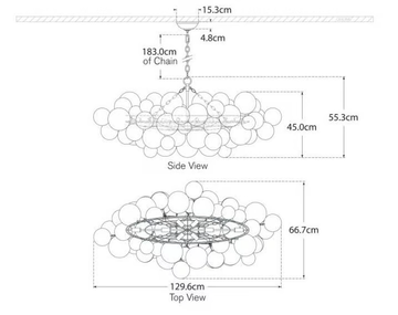 Talia - Medium Linear Chandelier in Gild with Clear Glass by Visual Comfort Europe - view 3